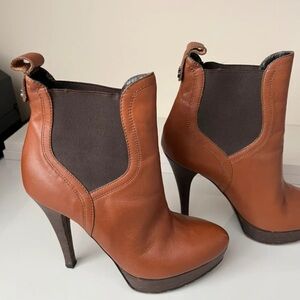 Miss Sixty Brown Heeled Ankle Boots
